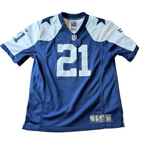 Nike On Field Kids Youth Sz Large Dallas Cowboys Zeke Elliott 21 Football Jersey